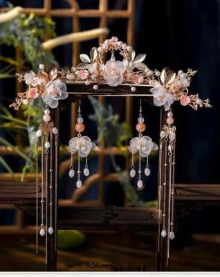 Ancient Women Girl Hanfu Tassel Hairpin Hair Stick Step Shake Alloy Headdress - Image 1 of 4