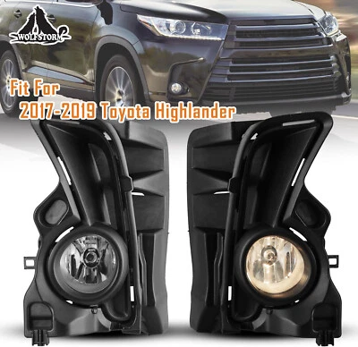 Fit For 2017 2018 2019 Toyota Highlander Fog Lights Assembly Driver & Passenger - Изображение 1 из 4