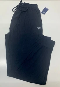 NWT NEW REEBOK MEN COTTON NAVY BLACK PAJAMA LOUNGE JOGGER PANTS SET SZ LARGE - Picture 1 of 3
