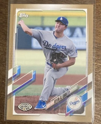 Hyun-il Choi 2021 Topps Pro Debut Gold Parallel /50 Dodgers Prospect - Image 1 of 2