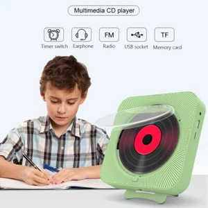 Portable CD Player FM Radio Bluetooth-compatible 5.1 Music Player with Bracket - Picture 1 of 21