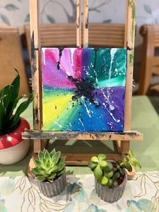 Original Abstract Canvas Painting - Acrylic one of a Kind Modern Art - Picture 1 of 4