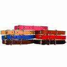 REAL LEATHER DOG PUPPY CAT KITTEN COLORFUL COLLARS small medium