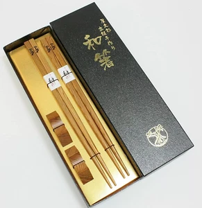 Yakusugi luxury chopsticks couple rest Square type 23 24cm set from Japan - Picture 1 of 2