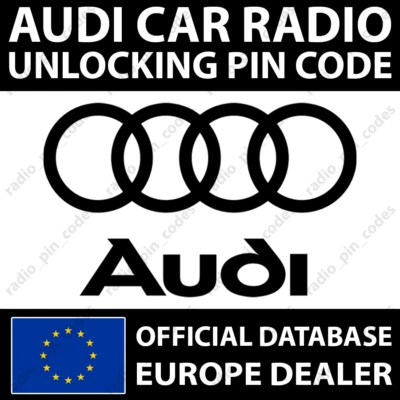 AUDI RADIO PIN CODE CHORUS CONCERT DELTA GAMMA SYMPHONY NAVIGATION PLUS RNS-E - Bild 1 von 4