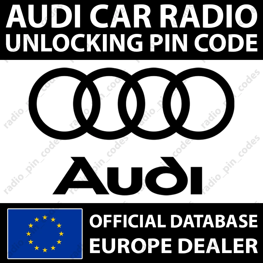 AUDI RADIO PIN CODE CHORUS CONCERT DELTA GAMMA SYMPHONY NAVIGATION PLUS RNS-E - Bild 1 von 4