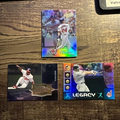 Manny Ramirez 1998 Upper Deck SPx/HoloGrFx/Topps Gold Label Cleveland 3-Card Lot - Image 1 of 4