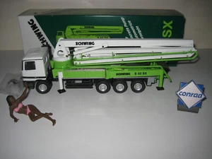 MERCEDES ACTROS SCHWING S 42 SX 4-ACHS BETONPUMPE (1+3) #40121 CONRAD 1:50 OVP - Picture 1 of 5