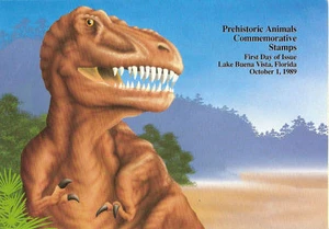 #2422-2425 First Day Ceremony Program 25c Prehistoric Animals - Picture 1 of 1