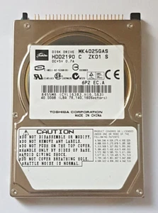 40 GB Ide Toshiba MK4025GAS P-Ata 4200RPM 8MB HDD 2.5 " Internal Hard Drive - Picture 1 of 1