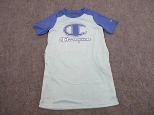 Champion Dress Girls Small Blue Casual Jersey Logo Pocket Mesh Youth Kids - Picture 1 of 17