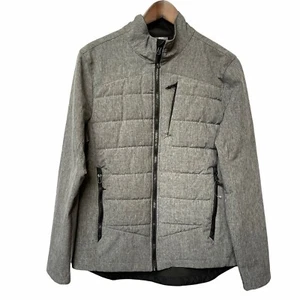 Champion Women Puffer Jacket Size M Gray Full-Zip Zipped Pockets Hip Drawstring - Picture 1 of 12