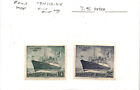 Niemcy - Berlin, znaczek pocztowy, #9N113-9N114 czysty NH, 1955 Statek MS Berlin (AB)