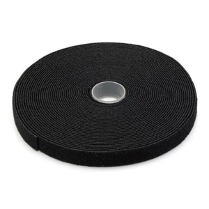 DIGITUS Haken-/Schlaufen Verschlussband Gewebe 10m x 15mm x 2,6 mm auf Rolle sw - Bild 1 von 4