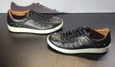 Bally Wiera Costellation Women's Size 7.5 Black Sneakers Leather Studded Stars - Image 1 of 4
