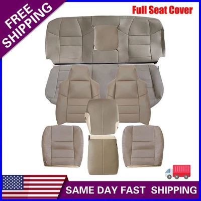 8 x Cubierta de asiento de cuero para banco delantero y trasero Ford F250 Super Duty 2002-2007 color tostado Foto 1 de 4