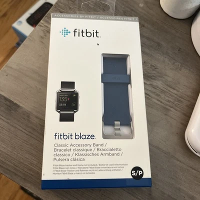 Banda Accesoria Clásica Fitbit Blaze Talla Grande Azul Nueva en Caja Foto 1 de 4