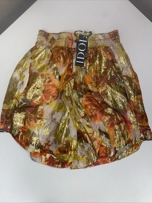 Pantalones Cortos Para Mujer TOPSHOP Estampado Floral Bolsillos Bordados Tiro Alto.Talla 8 Foto 1 de 4