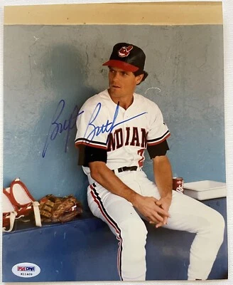 Brett Butler Signed Autographed Glossy 8x10 Photo Cleveland : PSA/DNA Sticker - Image 1 of 2