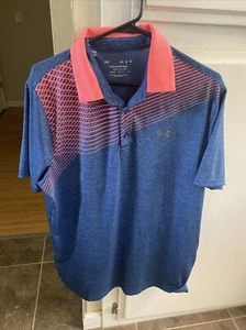 Camisa polo Under Armour manga corta The Playoff para hombre L azul/rosa - Imagen 1 de 7
