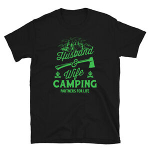 Husban and Wife Camping Partnes for life gag T shirt