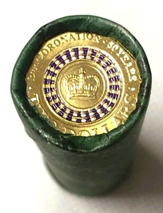 2013 QUEENS CORONATION PURPLE colour $2 uncirculated coin roll in CHUBB wrapper. - Picture 1 of 4