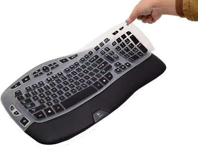 "Funda de teclado para teclado inalámbrico Logitech K350 Wave, Logitech MK570 negro" Foto 1 de 4