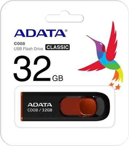 ADATA 32GB USB 2.0 Retractable Capless Flash Drive Red - Picture 1 of 2