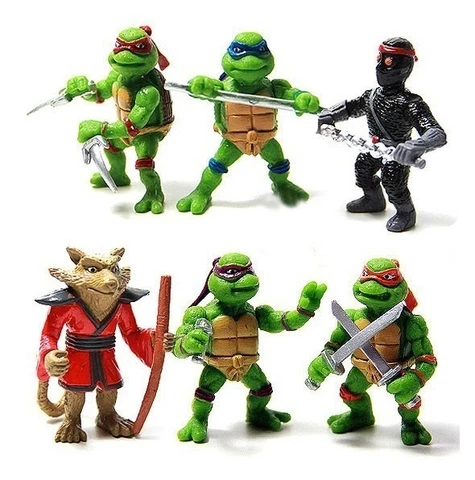 Ninja Turtles Splinter Playset 6 Figure Cake Topper * USA SELLER* Toy Doll Set Cover