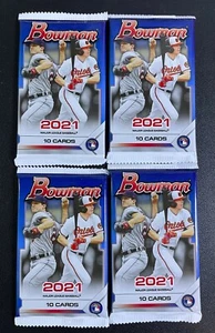 (4) SEALED 2021 Bowman Chrome Mega Box Packs 10 Retail Cards Each Wander RC - Picture 1 of 2