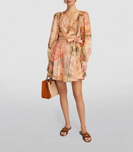 MINIVESTIDO Zimmermann AUGUST WRAP talla 0 - Imagen 1 de 8