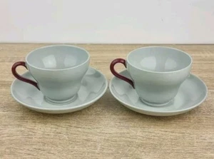 Wedgwood Of Etruria Windsor Grey Cup And Saucer X2 Vintage Made In England.. - Picture 1 of 19