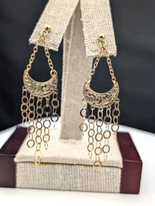 Pendientes colgantes/colgantes de oro amarillo de 14k ~ 3,2 gramos - Imagen 1 de 5