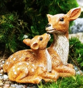 Two Fawns Deer WS 2033 Miniature Fairy Garden - Picture 1 of 7