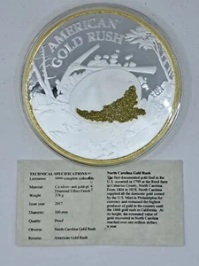 Rare North Carolina American Gold Rush Series The American Mint Jumbo Coin COA - Picture 1 of 4
