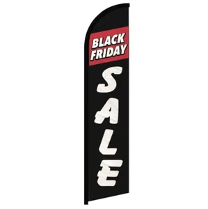 Black Friday Sale Windless Full Sleeve Feather Advertising Sales Banner Flag - Picture 1 of 7
