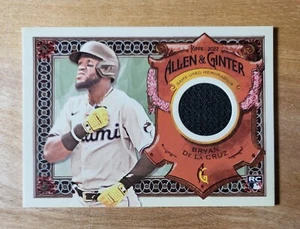 2022 Topps Allen & Ginter Bryan De La Cruz relic jersey card #Agra-bdlc - Picture 1 of 2