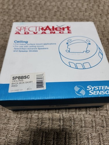 System Sensor SpectrAlert Advance SPBBSC Back Box Skirt Red Ceiling ...