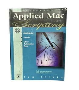 Vintage 1995 Print: “Applied Mac Scripting" by Tom Trinko With Original CD-ROM - Picture 1 of 4