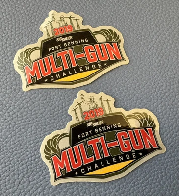 Lot 2 Sig Sauer Fort Benning Challenge Rare Glossy Sticker Tactical Pistol 2019 - Image 1 of 4