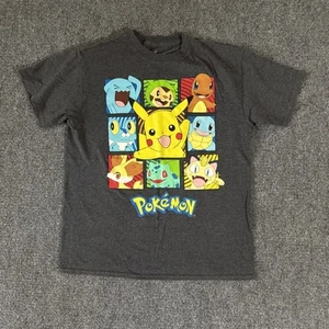 Pokemon Pikachu, Charmander, Bulbasaur Tee Shirt Youth Size M Gray - Picture 1 of 6