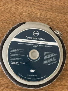 Microsoft Windows 8 64 Bit DELL Media Reinstallation Recovery DVD Disk - Picture 1 of 1
