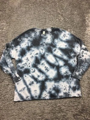Green Tea Shirt Womens Size Large Gray Blue Tie Dye - Image 1 of 4