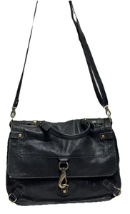 Luana Genuine Leather Briefcase Tote Satchel Bag Black Large Elegant - Picture 1 of 24