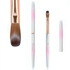 heemeei Acrylic Nail Brush Size 12, 100% Kolinsky 12#, Pink and White