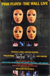 RARE PINK FLOYD THE WALL DOUBLE-CD LIVE ASK CLERK POSTER PROMO - Picture 1 of 5