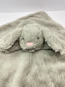 Kelly Toy Lovey Grigio Coniglietto Coniglio Peluche Coperta di Sicurezza Sonaglio Orecchie Raso LEGGI - Foto 1 di 20