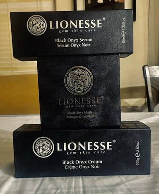NEW SET Of 3 - BLACK ONYX LIONESSES GEM SKIN CARE, MASK, SERUM & CREAM. Gift!! - Image 1 of 4