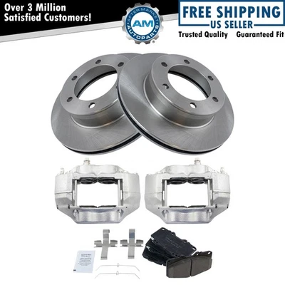 Pastillas de freno y rotores delanteros de cerámica para Toyota Tacoma 1999-2004 Foto 1 de 4