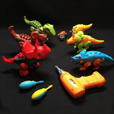 Take Apart Dinos Set w/ Driver & Screwdrivers Set of 4 + 2 Partial - Image 1 of 4